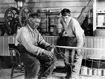 “Pete and Arthur [Anderson] Net-making Forty Mile 1932.”