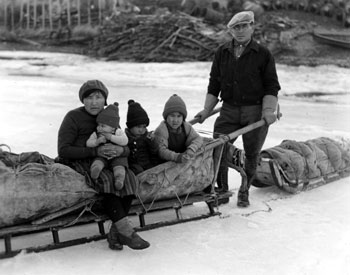 Edwin and Mary Hager and family, ca. 1937.