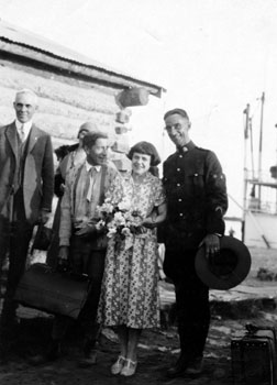 Claude and Mary on their wedding day, August 2, 1925.