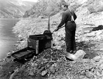 “Some glimpses of a Yukon prospector at work. July 1938 Mr. Couture”