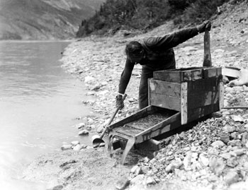 “Some glimpses of a Yukon prospector at work. July 1938 Mr. Couture”