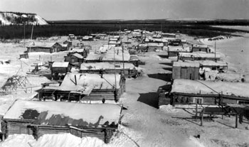 Old Crow Village on the Porcupine River.