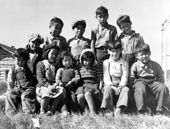 Group of children, ca. 1946.