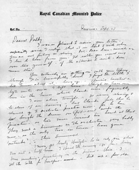 Dernière lettre de Mary à son père, 27 sept. 1926.