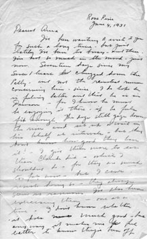 Mary to Anna, June 4, 1931.