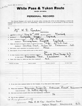 Claude's application to WP&YR, page 2 of 3.