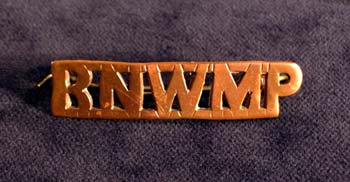 RNWMP pin. Canada's Mounted Police force had two names before becoming the Royal Canadian Mounted Police: Northwest Mounted Police (1873-1904), and Royal Northwest Mounted Police (1904-1920).