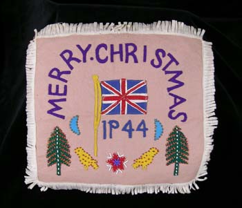 Christmas pillow, 1944.