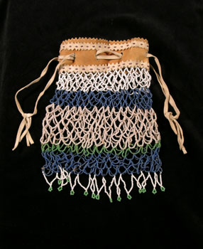 Purse - perhaps Mary decorated her home with this wonderfully beaded item, or perhaps she sent it to her family as a gift.