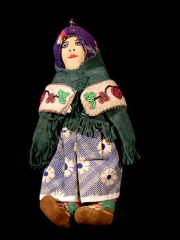 Doll - perhaps Mary decorated her home with this wonderfully beaded item, or perhaps she sent it to her family as a gift.