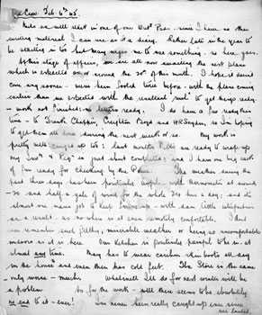 Claude's journal, February 5, 1945.