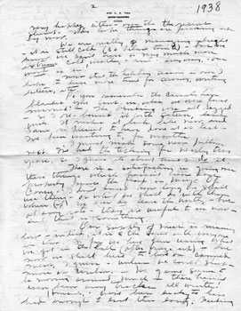 Mom from Mary, 1938 (letter missing first page).