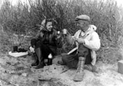 “We have a picnic lunch at Old Crow on my birthday, May 21 1945 – incidentally this was the day the ice ‘went out’ on the Porcupine River.”