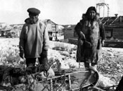 “Elias and Annie off to Crow Flats”, ca. 1946.