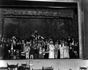 Group on stage in Dawson City. The hectic rehearsal schedule for the local productions occupied many of Mary's evenings in the first months of her marriage.