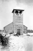 St. Stephen's church. Mary sent this photo to her family with this description on the back: “The little Church about which I have written so often. Will send you a picture of the hospital, as soon as I get a good one.” Mary would marry Claude at this church less than a year later.